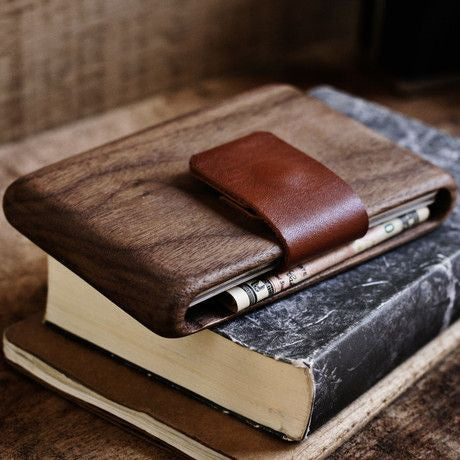 Walnut & Leather Wallet